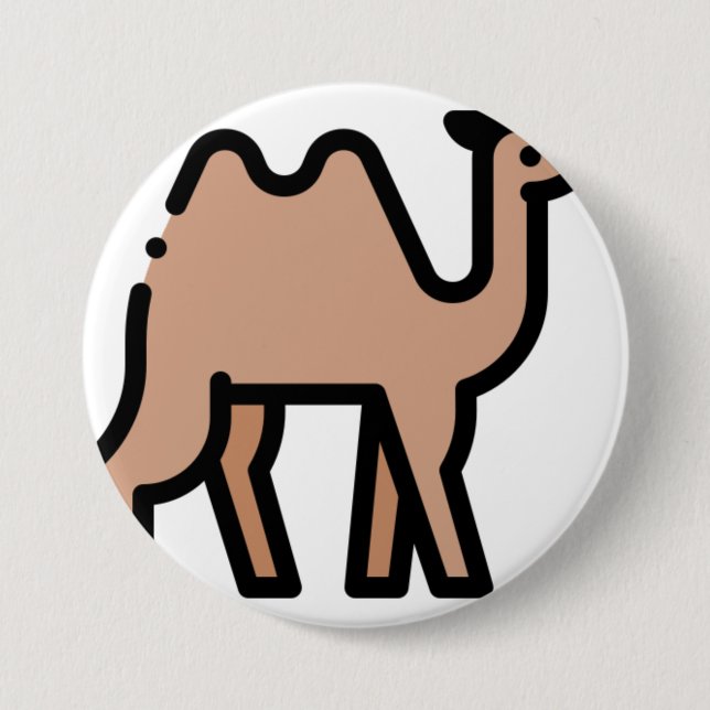 Camel 3 Inch Round Button (Front)