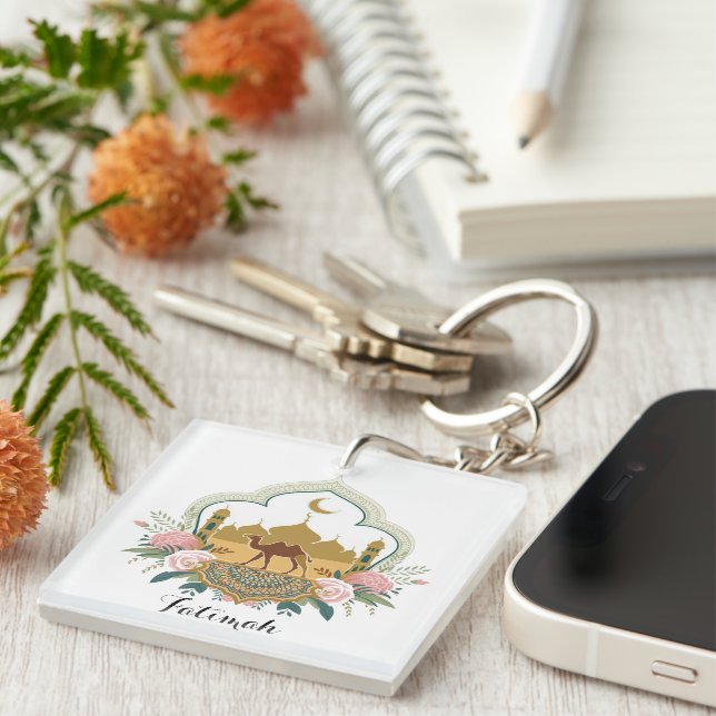 Camel and Mosque Harmony Keychain (Front Right)
