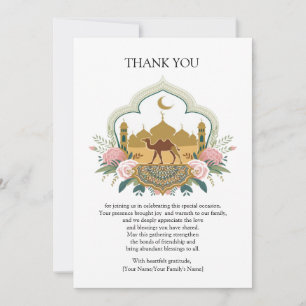 Camel and Mosque Harmony Thank You Card
