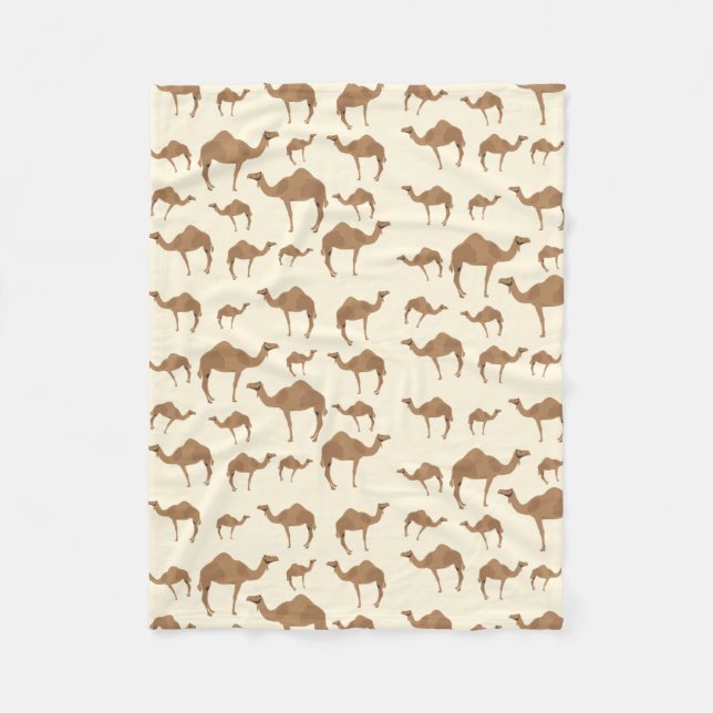 Camel Animal Pattern Fleece Blanket (Front)