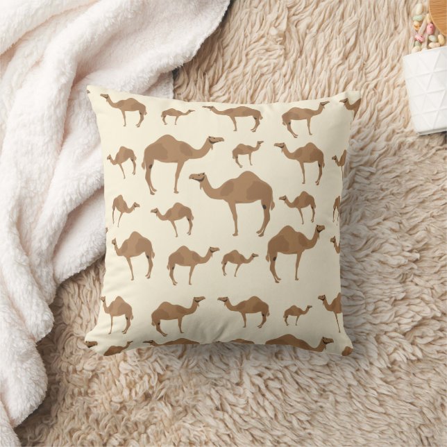Camel Animal Pattern Throw Pillow (Blanket)