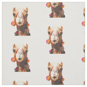 Camel Animal Portrat Fabric