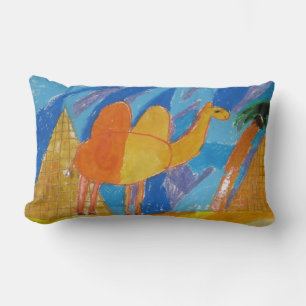Camel Art by Kids Lumbar Pillow