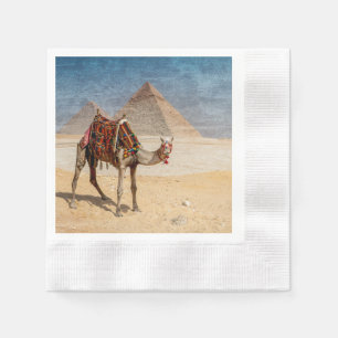 Camel at the Pyramids Napkin