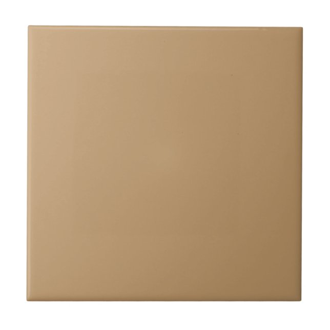 Camel Beige Tan Brown Solid Color Tile (Front)