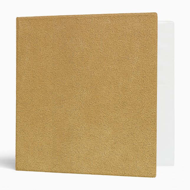 Camel Brown Ultrasuede Look Binder (Front/Inside)