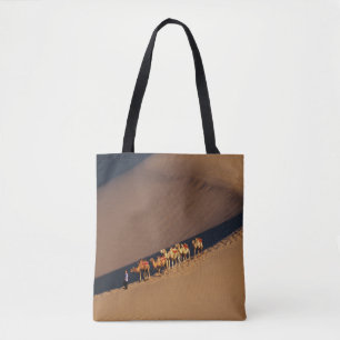 Camel caravan on the desert, Dunhuang, Gansu Tote Bag