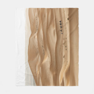 Camel caravan, Sahara sunset, Morocco Fleece Blanket