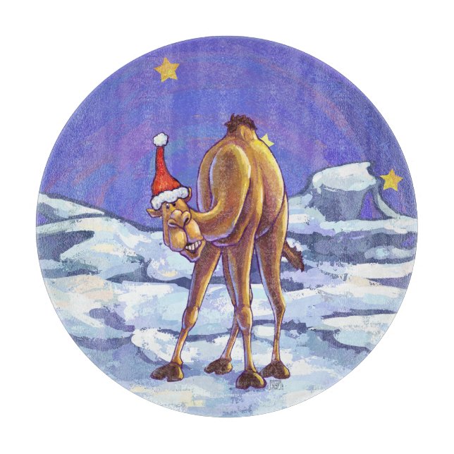 Camel Christmas Cutting Board (Front)
