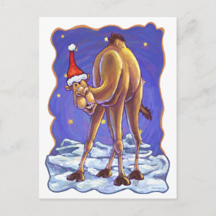 Camel Christmas Holiday Postcard