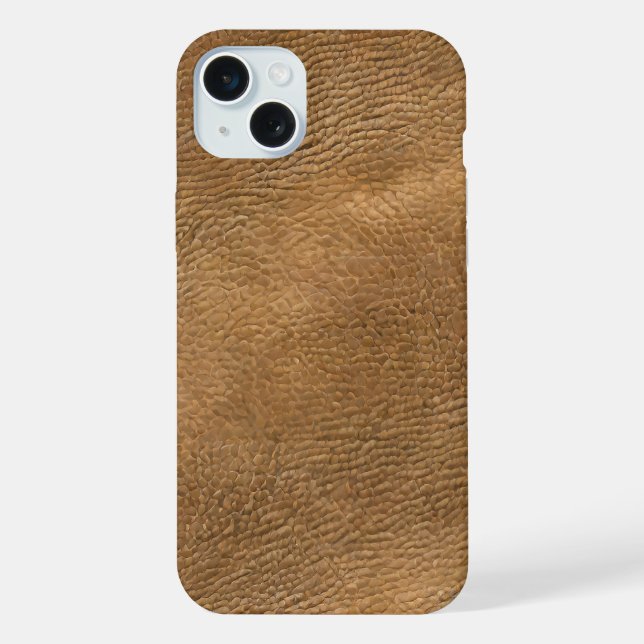 Camel-colour leather background iPhone case (Back)
