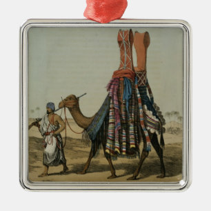 Camel Conveying a Bride to her Husband, engraved b Metal Ornament
