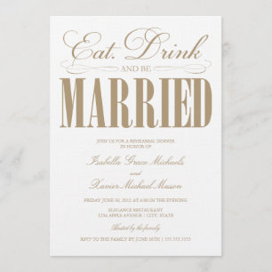 Camel Eat, Drink & Be Married   Rehearsal Dinner Invitation