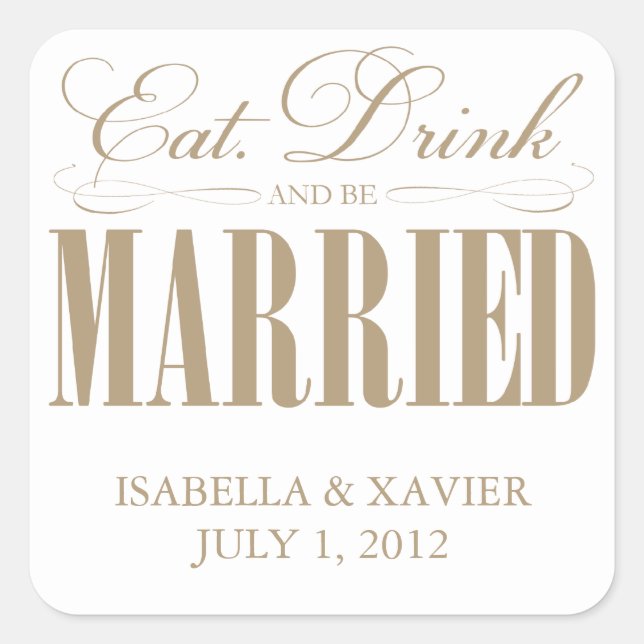 Camel Eat, Drink & Be Married | Stickers (Front)
