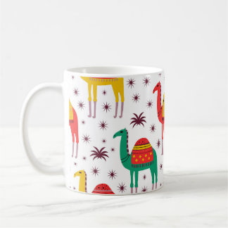 Camel flat colour, decorative pattern. coffee mug