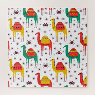 Camel flat colour, decorative pattern. jigsaw puzzle