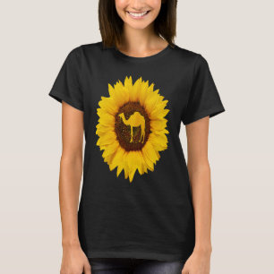 Camel For Women Men Calf Animal Sunflower T-Shirt