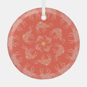 Camel Frame: Vintage Desert Map Glass Ornament