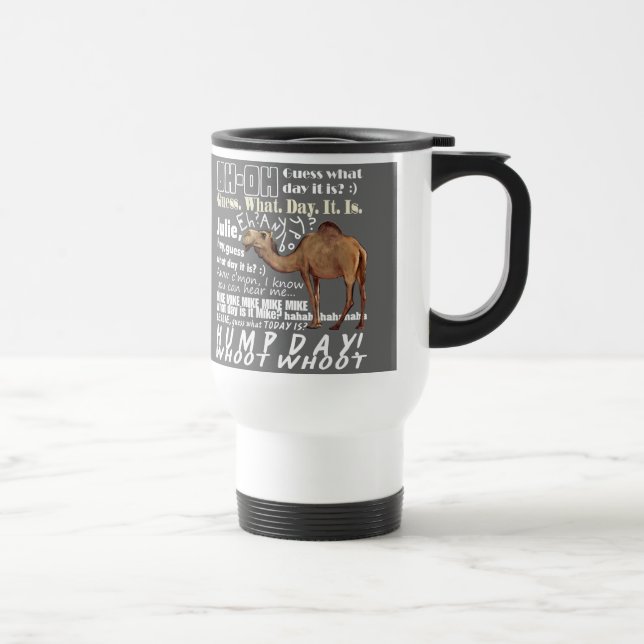 Camel Guess What Day Travel Mug (Right)