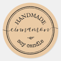 Camel Handmade Script Black Border Product Label