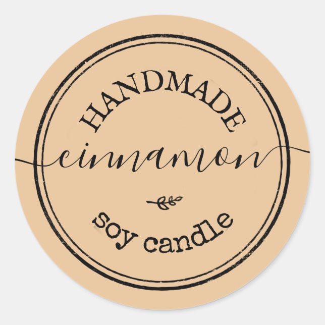 Camel Handmade Script Black Border Product Label (Front)