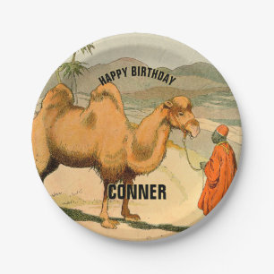 Camel Happy Birthday Party Paper Plate