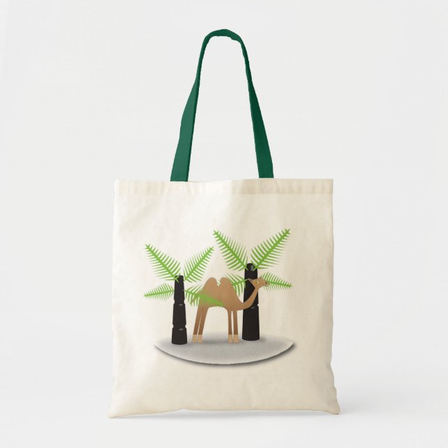 Camel: happy shopping tote bag (Front)