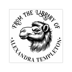 Camel Head Drawing “From the Library of” #1P Self-inking Stamp
