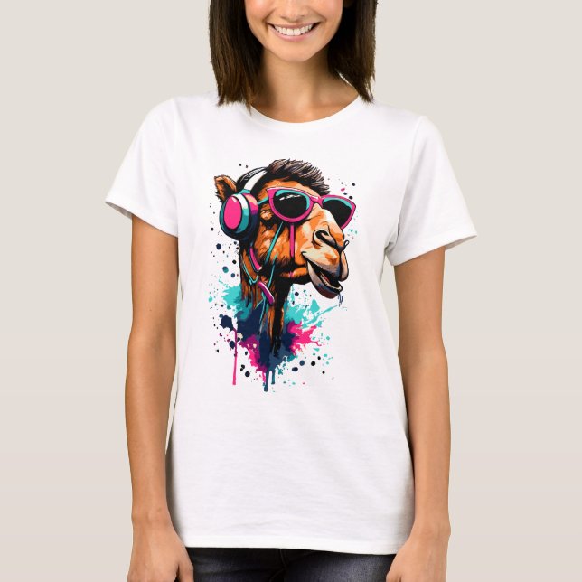 Camel Head T-Shirt - Dromedary Colourful (Front)