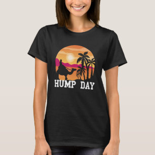 Camel Hump Day Traveller Palm Sunset Wednesday Wor T-Shirt