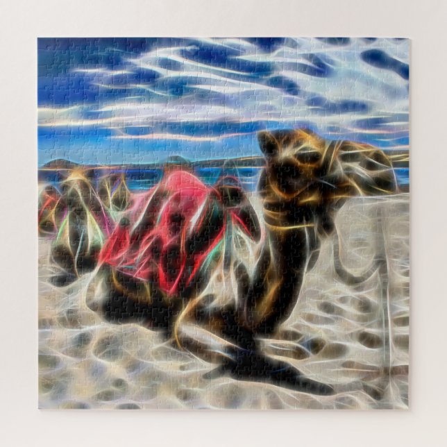Camel in Abstract Puzzle (Vertical)