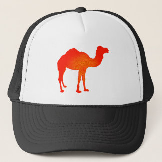 Camel in Red Trucker Hat
