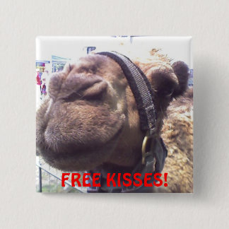 Camel Kisses 2 Inch Square Button