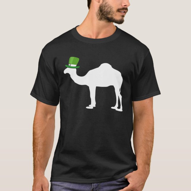 Camel Leprechaun Irish St Patrick Day T-Shirt (Front)