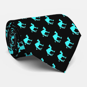Camel Love Design Black & Teal Tie