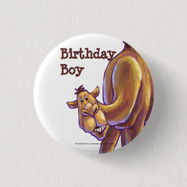 Camel Party Centre 1 Inch Round Button (Front)