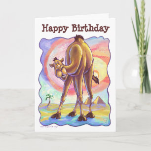 Camel Party Centre Card