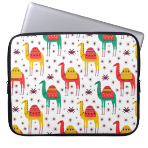 Camel pattern flat colour design laptop sleeve