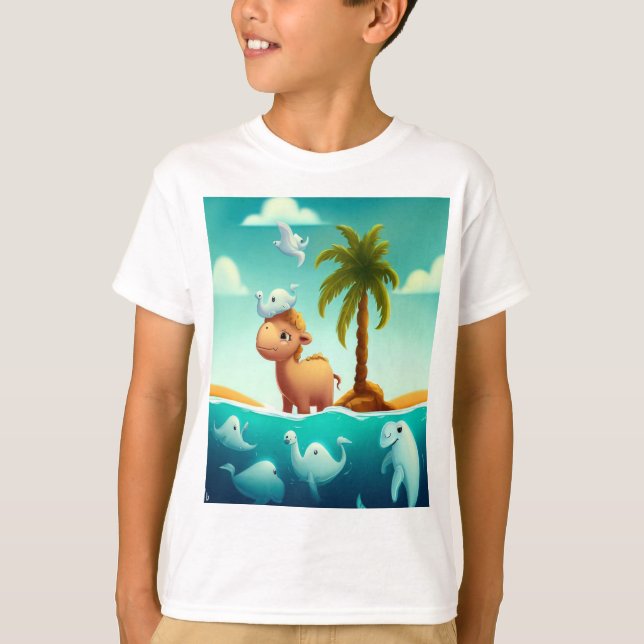 camel plays in island T-Shirt (Front)