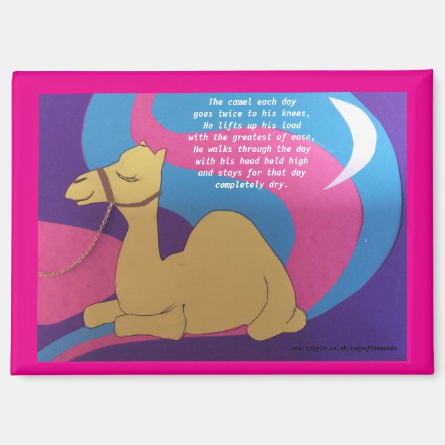 Camel poem magnet (Front)