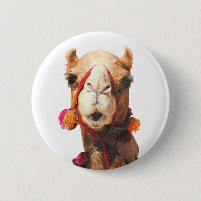 Camel Portrait 2 Inch Round Button (Front)