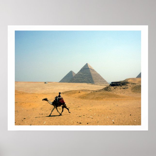 camel pyramids border poster (Front)
