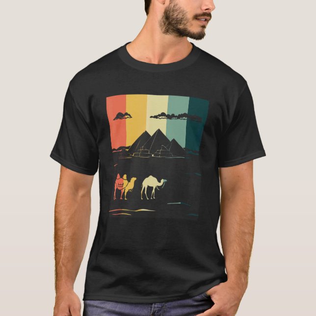 Camel Pyramids Of Giza Egypt Anubis Sphinx And Pha T-Shirt (Front)