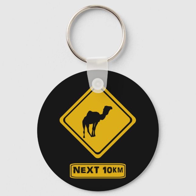 camel road sign keychain (Front)