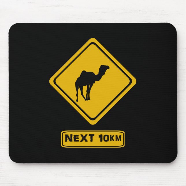 camel road sign mouse pad (Front)