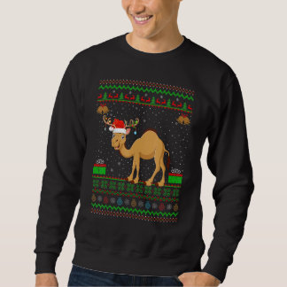 Camel  Santa Hat Matching Ugly Camel Christmas Sweatshirt