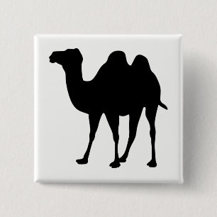 Camel Silhouette 2 Inch Square Button