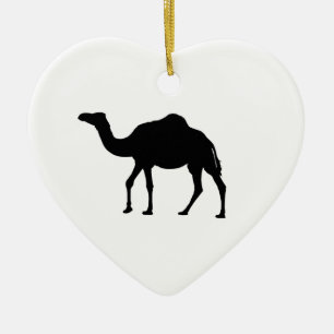 camel Silhouette Ceramic Ornament