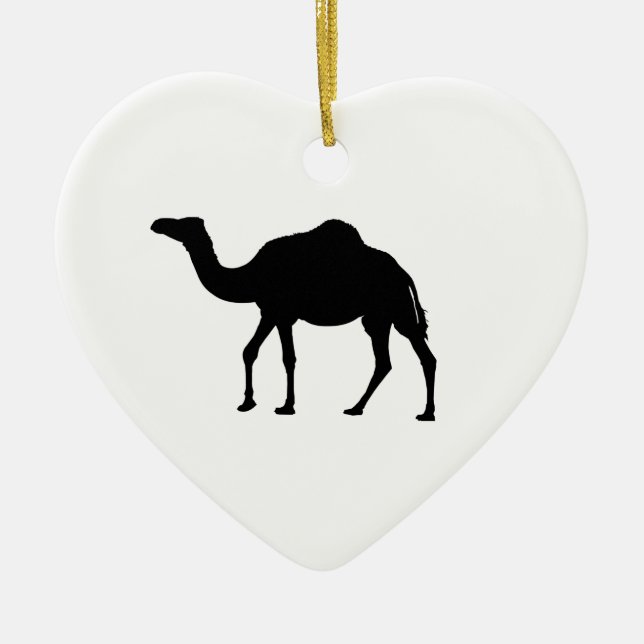 camel Silhouette  Ceramic Ornament (Front)