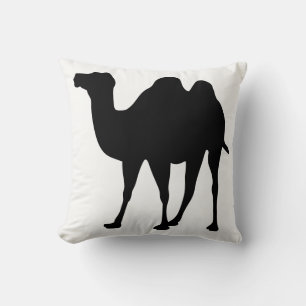 Camel Silhouette Throw Pillow